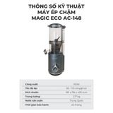  [HÀ ĐÔNG] Máy Ép Chậm Magic ECO AC-148 