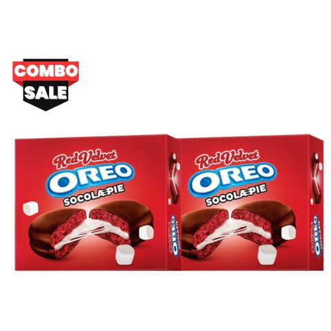 [HÀ ĐÔNG] Combo 2 Bánh Socola Oreo Pie Phiên Bản Red Velvet 336g