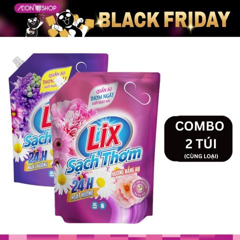 [HÀ ĐÔNG] Combo 2 Túi Nước Giặt Lix Sạch Thơm 3.5kg/3.2kg