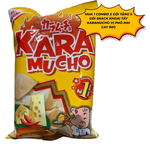[Hàng Tặng Không Bán] Snack Khoai Tây Karamucho Vị Phô Mai Cay 80g