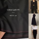  [Vải MM] (Giá 0.6m) (509) Vải Cotton Lạnh VN Dày Vừa, Giãn Nhẹ Lên Quần Tây, Đầm, Váy Kiểu 