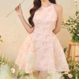  [Vải MM] [241](Giá 0.5m) Vải Tơ Hoa Nổi Cao Cấp May Áo, Váy, Đầm Thời Trang 