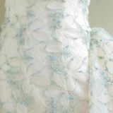  [Vải MM] [241](Giá 0.5m) Vải Tơ Hoa Nổi Cao Cấp May Áo, Váy, Đầm Thời Trang 