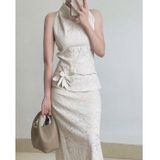  [Vải MM] [761](Giá 0.5m) Vải Thun Len Hoa Cúc Sang Trọng May Áo, Váy, Đầm Thời Trang 