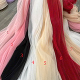  [Vải MM] [253] (Giá Bán 0.5m) Vải Lưới Dập Ly Lên Đầm, Váy, Áo Thiết Kế 