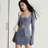  [Vải MM] [704](Giá 0.5m) Vải Thun Nhung Gân Co Giãn 4c May Áo, Váy, Đầm Thời Trang 