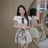  [Vải MM] [508](Giá 0.55m) Vải Xước Chấm Bi May Áo, Quần, Váy, Đầm Thời Trang 