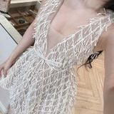  [Vải MM] [242](Giá 0.5m) Vải Tơ Thoi May Áo, Váy, Đầm Thời Trang 