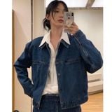  [Vải MM] [ 805](Giá 0.55m) Vải Jean Sớ Lớn May Áo, Quần, Váy, Đầm Thời Trang 