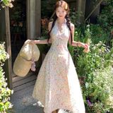  [Vải MM] [420](Giá 0.55m) Vải Kate Thêu Hoa May Áo, Váy, Đầm Thời Trang 