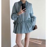  [Vải MM] [119](Giá 0.55m) Vải Linen Xô Gân May Áo, Váy, Đầm Thời Trang 