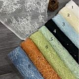  [Vải MM] [243](Giá 0.5m) Vải Tơ Hoa Lan Cao Cấp May Áo, Váy, Đầm Thời Trang 