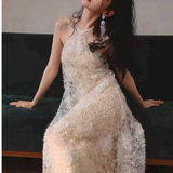  [Vải MM][234] [Giá Bán 0.5m] Vải Tơ Lông Hoa Kiểu Lên Đầm, Váy, Áo Thiết Kế 