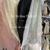  [Vải MM][235] (Giá Bán 0.5m) Vải Tơ Hoa Thiết Kế May Đầm, Váy, Áo Thời Trang Cao Cấp 