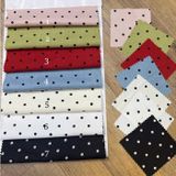  [Vải MM] [508](Giá 0.55m) Vải Xước Chấm Bi May Áo, Quần, Váy, Đầm Thời Trang 