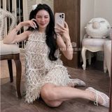  [Vải MM] [242](Giá 0.5m) Vải Tơ Thoi May Áo, Váy, Đầm Thời Trang 