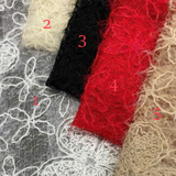  [Vải MM][234] [Giá Bán 0.5m] Vải Tơ Lông Hoa Kiểu Lên Đầm, Váy, Áo Thiết Kế 