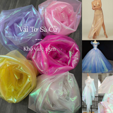  [Vải MM] [237] (Giá Bán 0.5m) Vải Tơ Sà Cừ Óng Ánh Lên Đầm, Váy, Áo Thiết Kế 