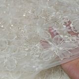  [Vải MM] [241](Giá 0.5m) Vải Tơ Hoa Nổi Cao Cấp May Áo, Váy, Đầm Thời Trang 