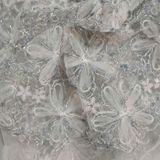  [Vải MM] [241](Giá 0.5m) Vải Tơ Hoa Nổi Cao Cấp May Áo, Váy, Đầm Thời Trang 