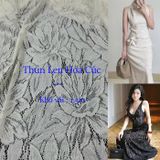  [Vải MM] [761](Giá 0.5m) Vải Thun Len Hoa Cúc Sang Trọng May Áo, Váy, Đầm Thời Trang 