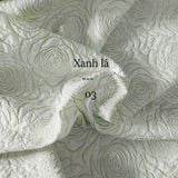  [330] Vải Gấm Xốp Hoa Hồng Lên Áo, Váy, Đầm, Set Bộ, Áo Dài Thiết Kế (Giá Bán 0.5m) 