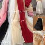  [Vải MM] [253] (Giá Bán 0.5m) Vải Lưới Dập Ly Lên Đầm, Váy, Áo Thiết Kế 