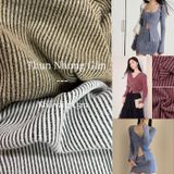  [Vải MM] [704](Giá 0.5m) Vải Thun Nhung Gân Co Giãn 4c May Áo, Váy, Đầm Thời Trang 