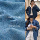  [Vải MM] [ 805](Giá 0.55m) Vải Jean Sớ Lớn May Áo, Quần, Váy, Đầm Thời Trang 