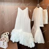 [Vải MM] (229) Vải Tơ Lưới Đan Thoi Thiết Kế Lên Đầm, Váy, Set Bộ, Áo Dài Cần Lót (Giá Bán 0.5m) 