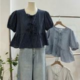  [Vải MM] [417] (Giá Bán 0.5m) Vải Sơ Mi Sọc 3 Sợi Hot Trend Lên Áo Sơ Mi Nam Nữ, Váy, Đầm, Bộ Thiết Kế 