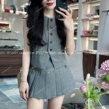  [Vải MM] [506] Vải Xước Hoa Nổi Giãn Nhẹ Lên Quần Tây, Vest, Váy, Đầm, Set Thiết Kế (Giá 0.55m) 