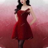  [Vải MM] [605] Vải Nhung Cứng Kim Tuyến Mịn Đẹp Lên Áo Dài, Đầm, Váy, Áo Kiểu (giá bán 0.5m) 