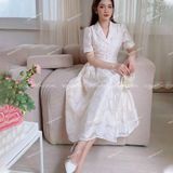  [Vải MM] [227] Vải Tơ Hoa 3D Nhẹ, Mát Lên Áo Dài, Đầm, Váy, Set Bộ Thiết Kế (Giá Bán 0.5m) 