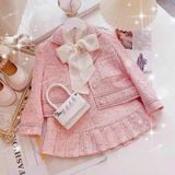  [Vải MM] [844] Vải Dạ Tweed Kim Sa Lên Vest, Set Bộ, Quần, Váy, Đầm Sang Trọng Đứng Form (Giá bán 0.5m) 