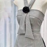  [Vải MM] [504] Vải Quần Tây Sọc Xương Cá 18 li Hack Dáng Lên Quần Tây, Vest, Ghi lê, Set Bộ Sang Trọng (Giá Bán 0.55m) 