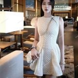  [Vải MM] (229) Vải Tơ Lưới Đan Thoi Thiết Kế Lên Đầm, Váy, Set Bộ, Áo Dài Cần Lót (Giá Bán 0.5m) 