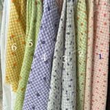  [Vải MM] [414] Vải Caro Hoa Nhí Mùa Hè Lên Áo, Quần, Váy, Đầm, Set Bộ (Giá Bán 0.5m) 