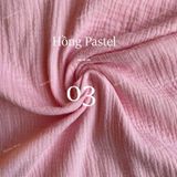  [Vải MM] [180] Vải Xô Muslin 2 Lớp Mềm, Mát, Thấm Hút Tốt May Đồ Cho Bé, Quần, Váy, Đầm (Giá Bán 0.5m) 