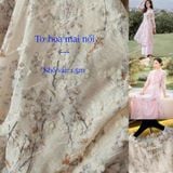  [Vải MM] [226] Vải Tơ Hoa Mai Nổi Cao Cấp May Áo Dài, Váy, Đầm Thiết Kế (Giá Bán 0.5m) 
