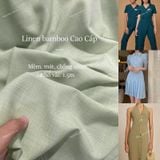  [Vải MM] [117] (Giá 0.55m) Vải Linen Bamboo Cao Cấp Chống Nhăn Mềm, Mát, Co Giãn Lên Set Bộ, Váy, Đầm Thiết Kế 