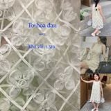  [Vải MM] [228] Vải Tơ Đan Hoa Lên Sơ Mi, Đầm, Váy, Set Bộ Thiết Kế Cần Lót (Giá Bán 0.5m) 