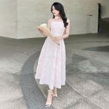  [Vải MM] [330] Vải Gấm Xốp Hoa Hồng Lên Áo, Váy, Đầm, Set Bộ, Áo Dài Thiết Kế (Giá Bán 0.5m) 