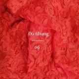  [Vải MM] [230] Vải Tơ Đính Hoa Hồng Lên Sơ Mi, Đầm, Váy, Set Bộ Thiết Kế Cần Lót (Giá Bán 0.5m) 