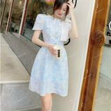  [Vải MM] [330] Vải Gấm Xốp Hoa Hồng Lên Áo, Váy, Đầm, Set Bộ, Áo Dài Thiết Kế (Giá Bán 0.5m) 