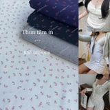  [Vải MM] [700] Vải Thun Tăm In Họa Tiết Co Giãn 4 Chiều May Áo, Đồ Ngủ, Váy, Đầm Thiết Kế (Giá bán 0.5m) 