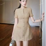  [Vải MM] [844] Vải Dạ Tweed Kim Sa Lên Vest, Set Bộ, Quần, Váy, Đầm Sang Trọng Đứng Form (Giá bán 0.5m) 