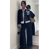  [Vải MM] [ 805](Giá 0.55m) Vải Jean Sớ Lớn May Áo, Quần, Váy, Đầm Thời Trang 