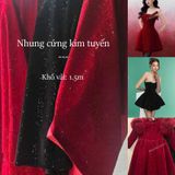  [Vải MM] [605] Vải Nhung Cứng Kim Tuyến Mịn Đẹp Lên Áo Dài, Đầm, Váy, Áo Kiểu (giá bán 0.5m) 