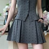  [Vải MM] [503] (Giá 0.55m) Vải Quần Tây Sọc Đứng Nơ 11 li Hack Dáng Lên Quần Tây, Vest, Ghi lê, Set Bộ Sang Trọng 